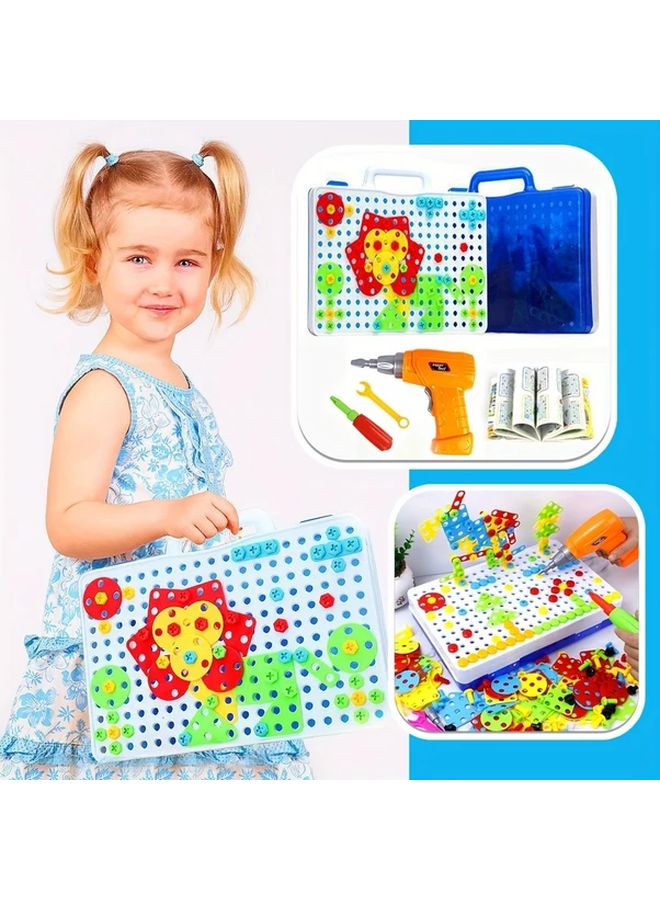 237Pcs Kids DIY Construction Drill Toy Creative Engineering Building Kit Educational Puzzle Fine Motor Skills Development - Image 3